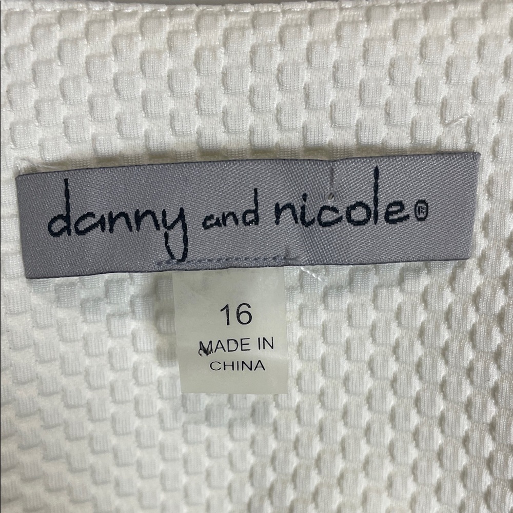 Danny & Nicole Ivory Cropped Blazer Embroidered Floral Jacket 16 - Picture 3 of 8